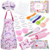 Anpro Juego completo de cocina y horneado para niños, 27 piezas