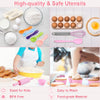 Anpro Juego completo de cocina y horneado para niños, 27 piezas