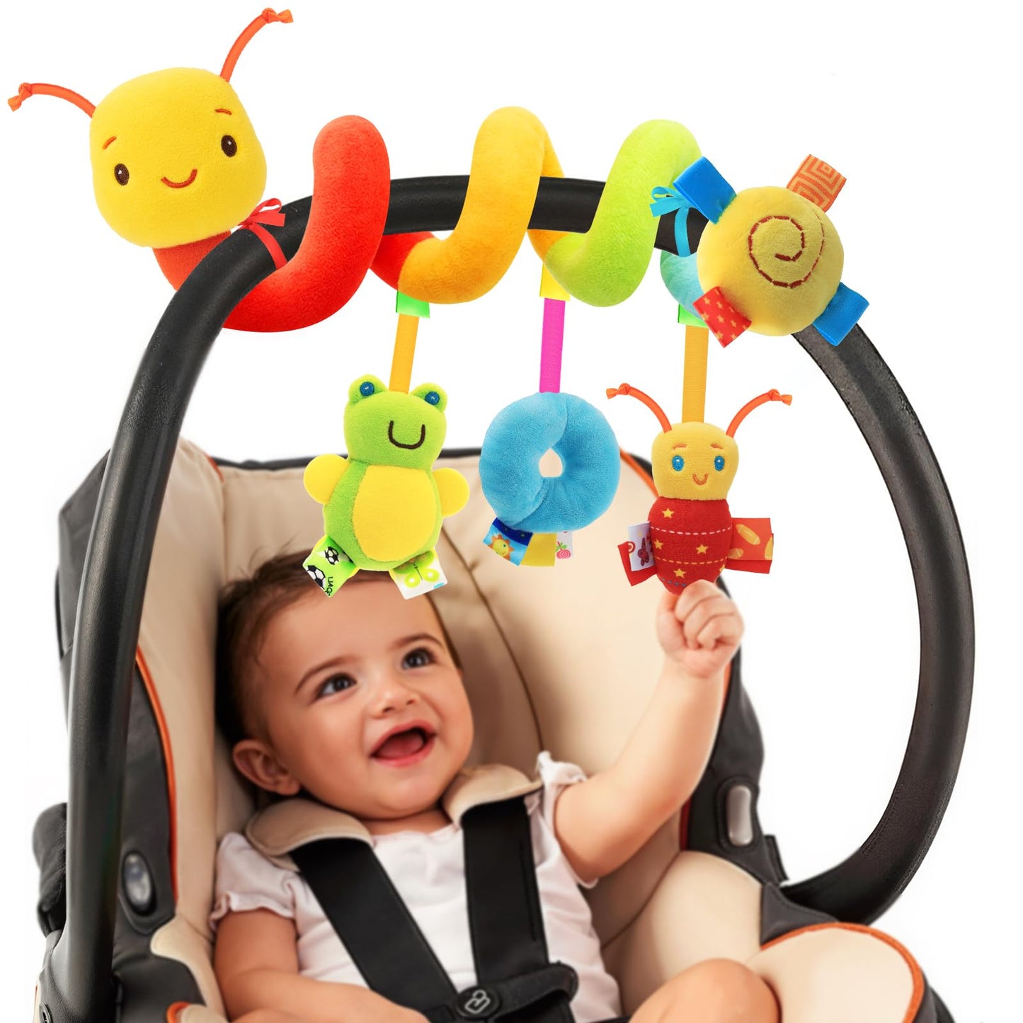 Juguete de Actividad en Espiral para Asiento de Coche y Cochecito