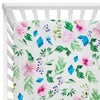 HOMRITAR Sábana floral para cuna, 28 x 52 x 9 pulgadas, acuarela Bluch