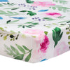 HOMRITAR Sábana floral para cuna, 28 x 52 x 9 pulgadas, acuarela Bluch