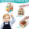 HELLOWOOD - Cubo de actividades de madera para bebés