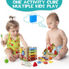 HELLOWOOD - Cubo de actividades de madera para bebés