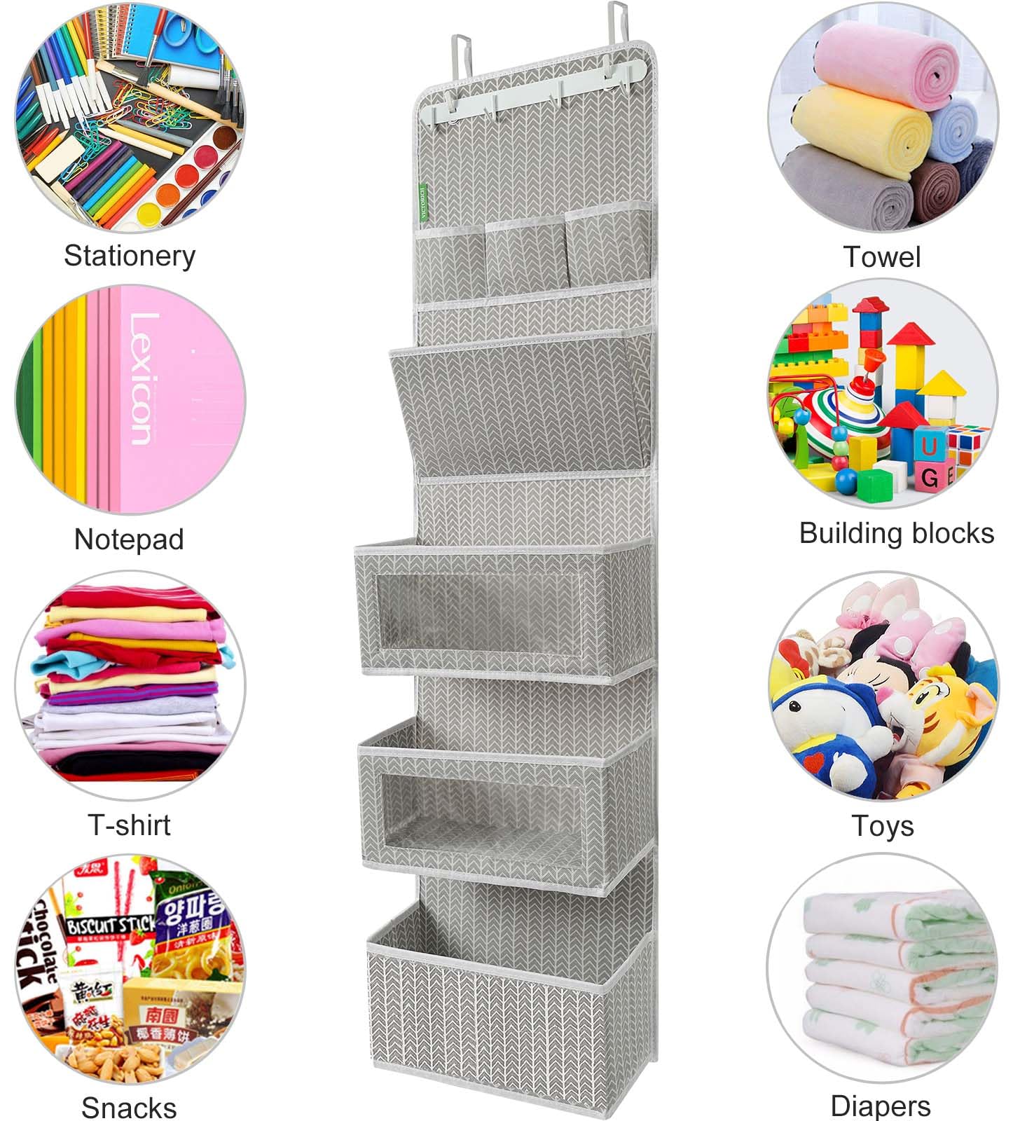 Paquete de 1 organizador para colocar sobre la puerta