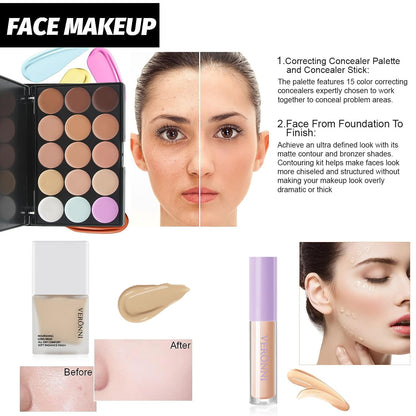 VERONNI Kit de maquillaje todo en uno
