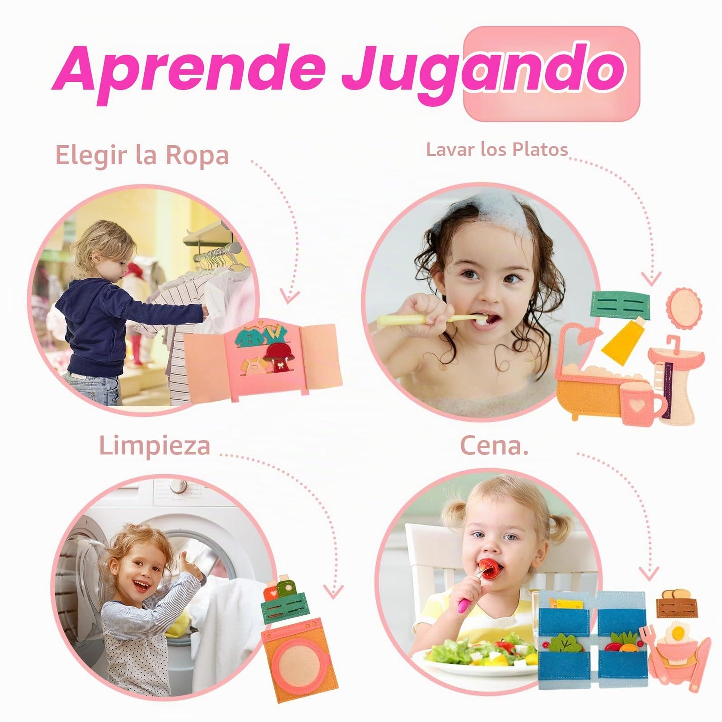 Libro ocupado de la vida diaria