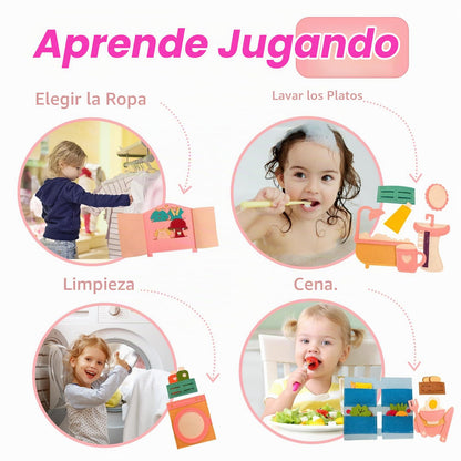 Libro ocupado de la vida diaria