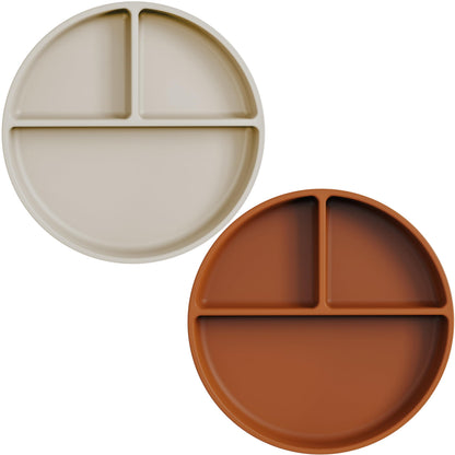 Platos con ventosa para bebés Moonkie | 100 % silicona sin BPA