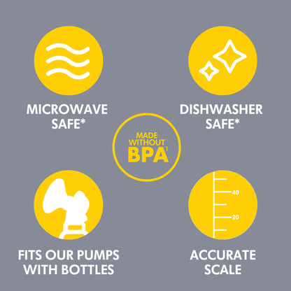 Medela - Botellas de recolección y almacenamiento de leche materna, 6 unidades, 5 onzas