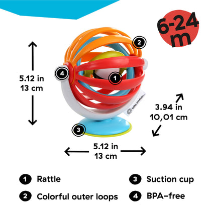 Baby Einstein Sticky Spinner - Juguete de actividades para silla alta sin BPA, a partir de 3 meses