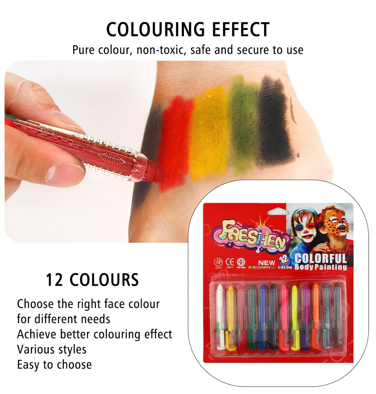 Tatuaje temporal de Halloween con bolígrafo y marcador