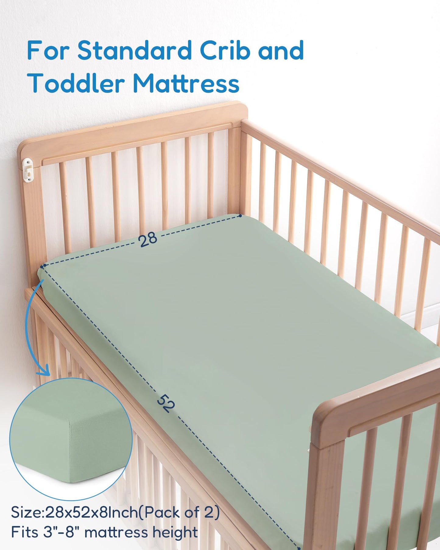 Sábanas para cuna de bebé niño y niña para colchón estándar de cuna