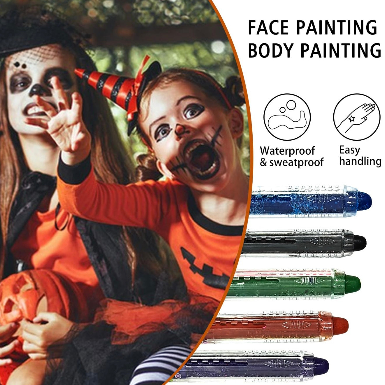 Tatuaje temporal de Halloween con bolígrafo y marcador