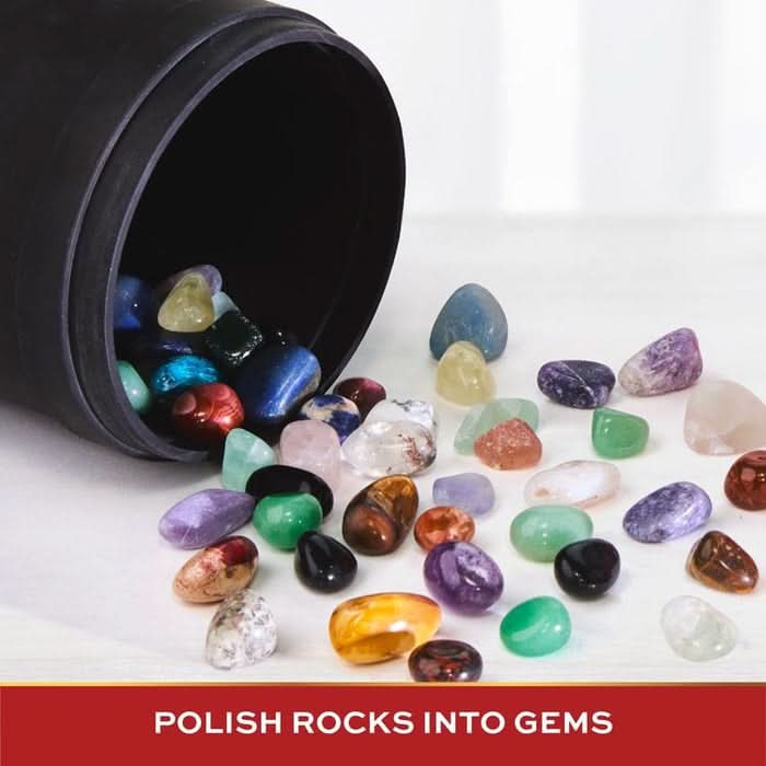 22 Piece Professional Rock Tumbler With Clay & Gemstones