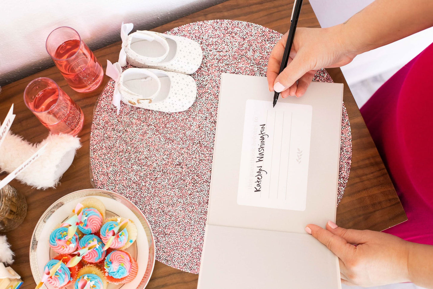 Pearhead Libro de invitados para baby shower