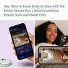 Owlet® Dream Duo Smart Baby Monitor: Dream Sock® Plus Owlet Cam 2 autorizado por la FDA-Cleared - rastrea y notifica la frecuencia del pulso y oxígeno mientras ve al bebé en video WiFi HD de 1080p