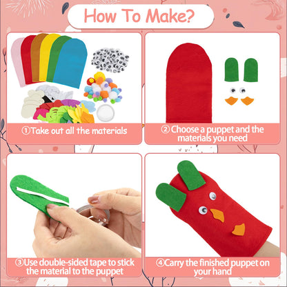 6 marionetas de mano – Kit de fabricación de marionetas de mano