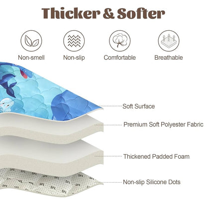 Tapete de bebé para piso, tapete prémium de 50 x 50 pulgadas