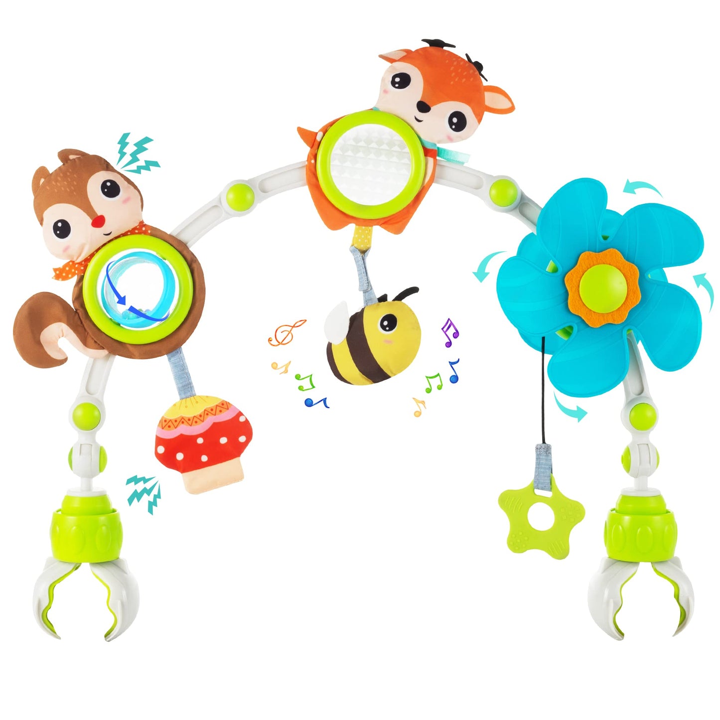 Juguetes de moisés ajustable para bebés y niños pequeños