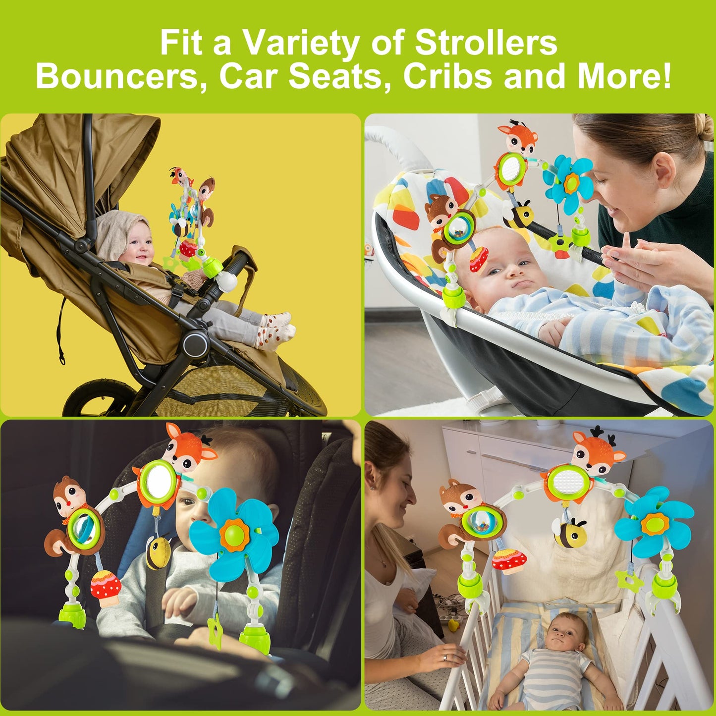 Juguetes de moisés ajustable para bebés y niños pequeños