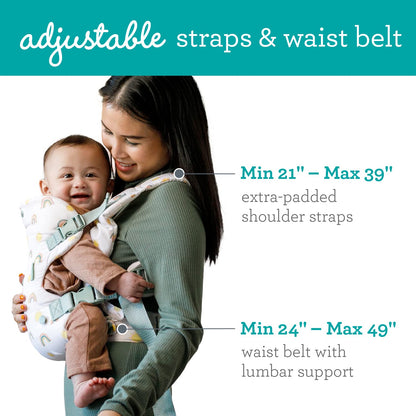 Infantino Flip - Portabebés convertible 4 en 1, ajustable, porteo ergonómico