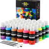 Magicfly Tempera Paint 30 botellas (60 ml) Póster de dedo lavable para adultos