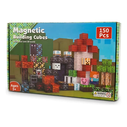 Bloques Magneticos Cubo Para Armar Tipo Minecraft 150 Piezas