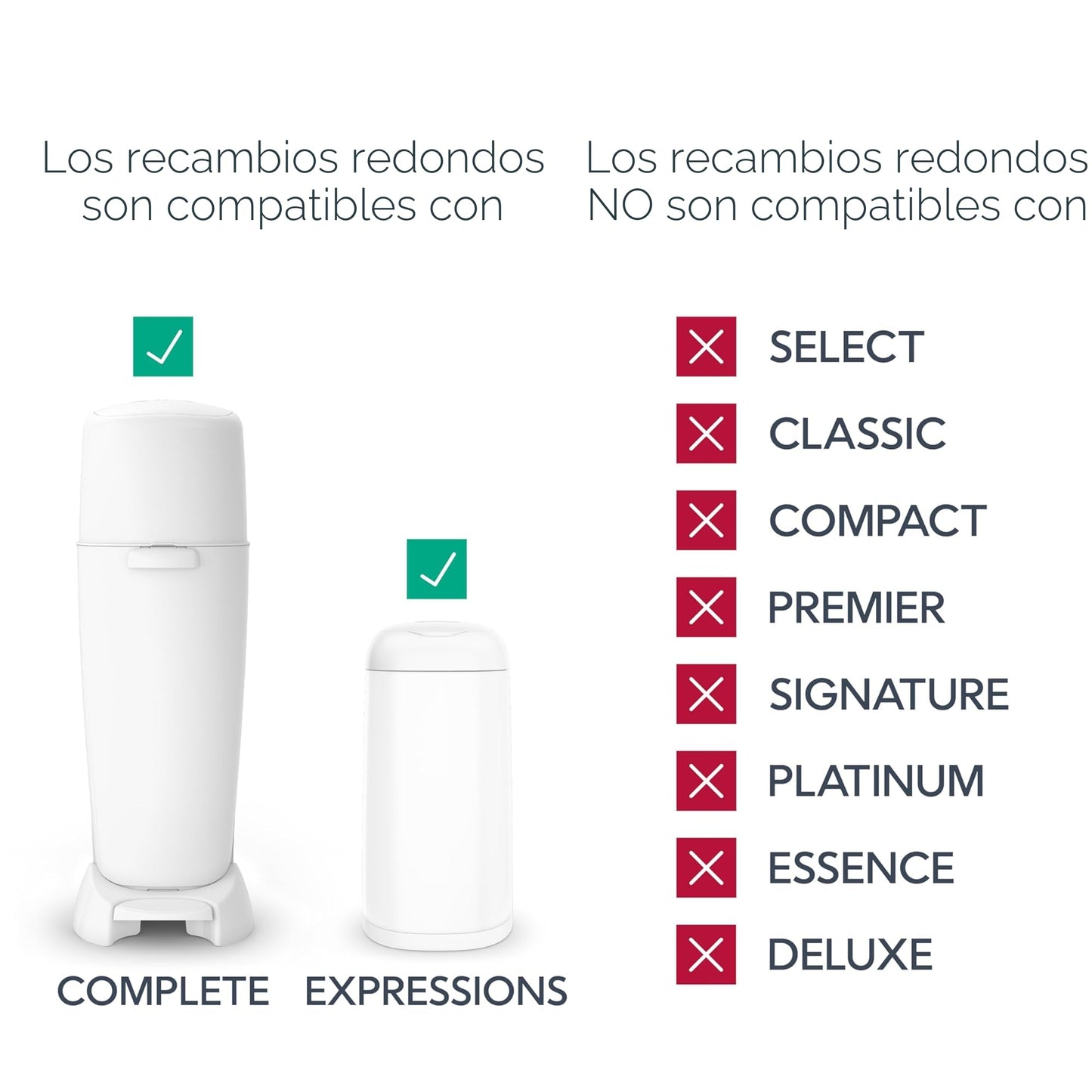 Paquete de recarga redonda Diaper Genie Essentials de 3