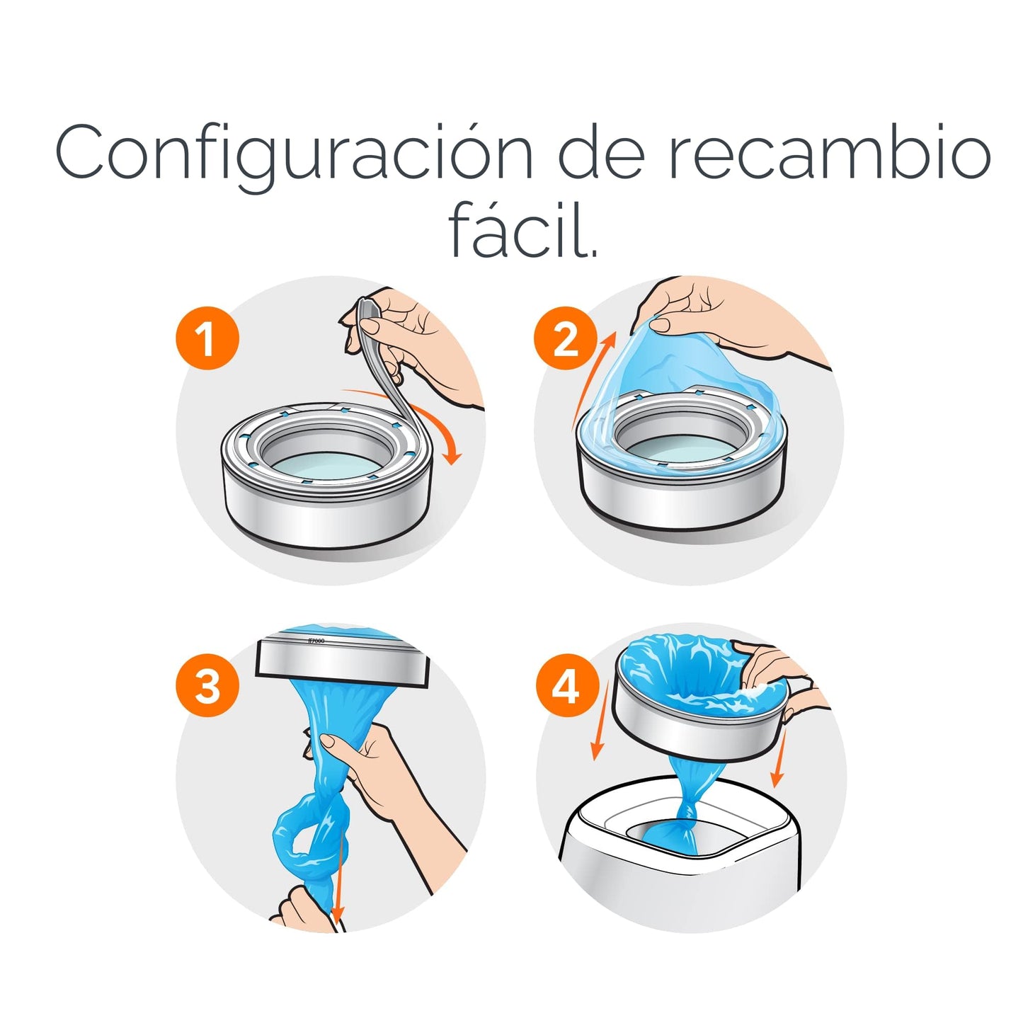 Paquete de recarga redonda Diaper Genie Essentials de 3