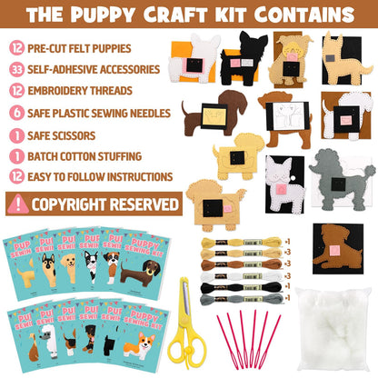 Kit de Costura de Perro para Niños, Recuerdos para fiestas de perros