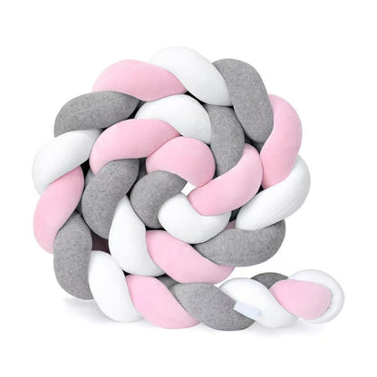 Almohada decorativa suave hecha a mano con nudo trenzado de 3 hebras, 2 metros