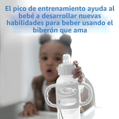 Dr. Brown's Milestones - Botella de boquilla estrecha con 100% silicona
