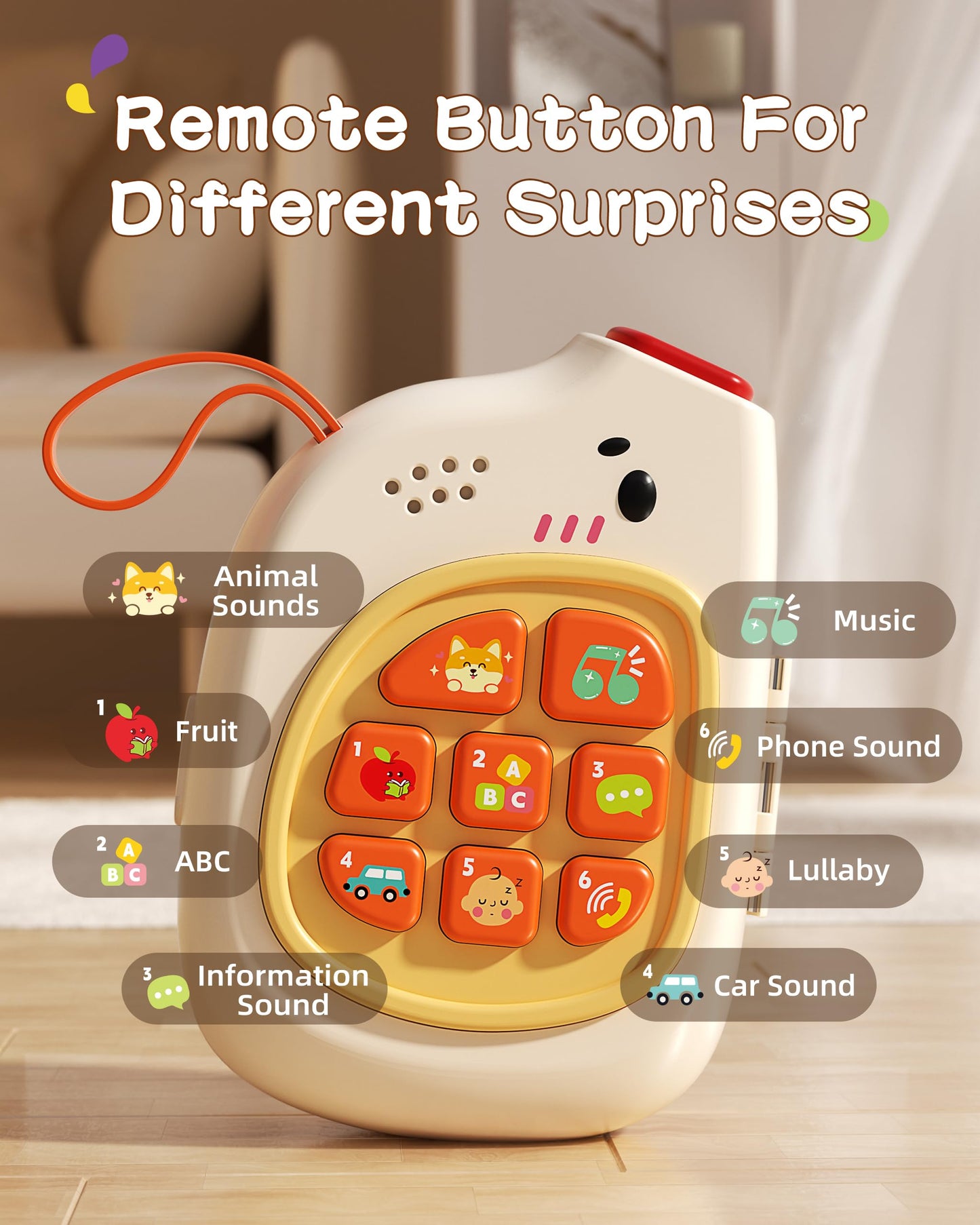 Teléfono para bebé con música para niños pequeños