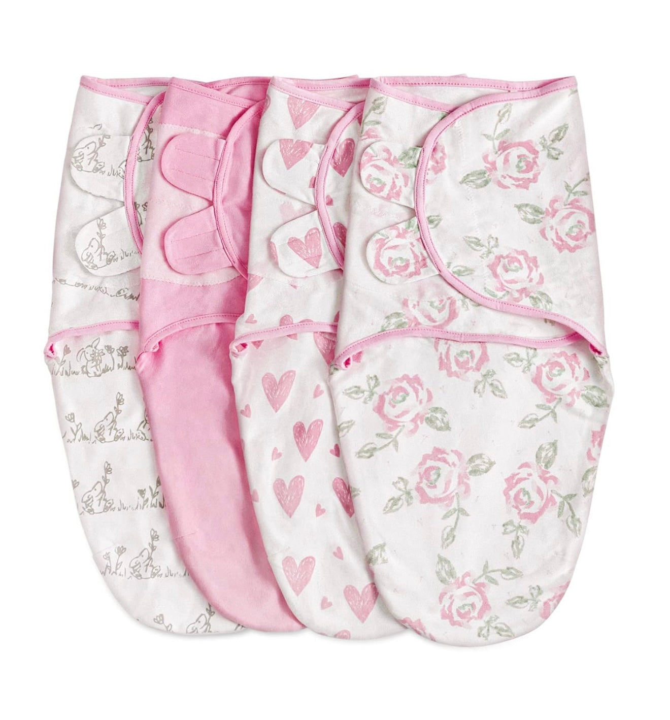 Sacos de dormir orgánicos para bebés, paquete de 4 para recién nacidos, 0-3 meses