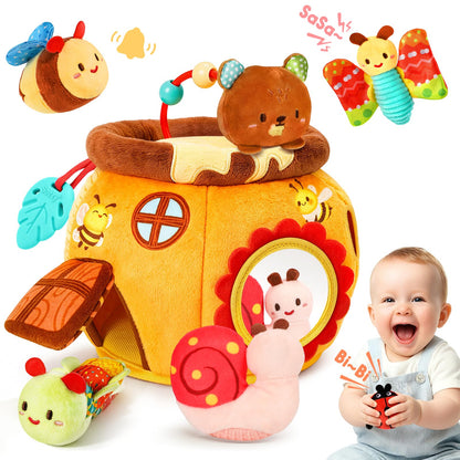 Chirriador y espejo, Montessori sensorial para niños pequeños