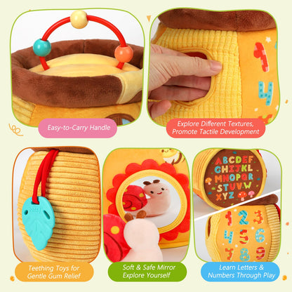 Chirriador y espejo, Montessori sensorial para niños pequeños