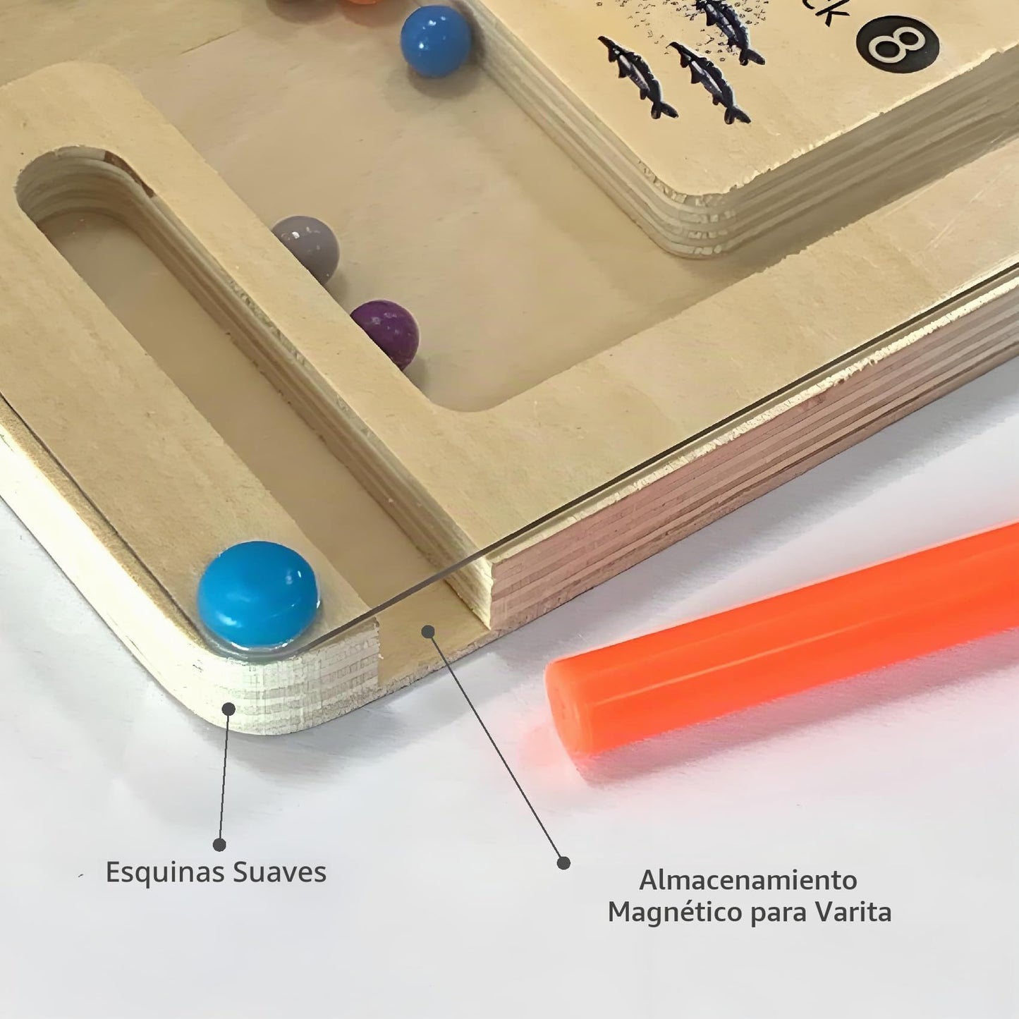 Juguete magnético educativo de laberinto de color y número