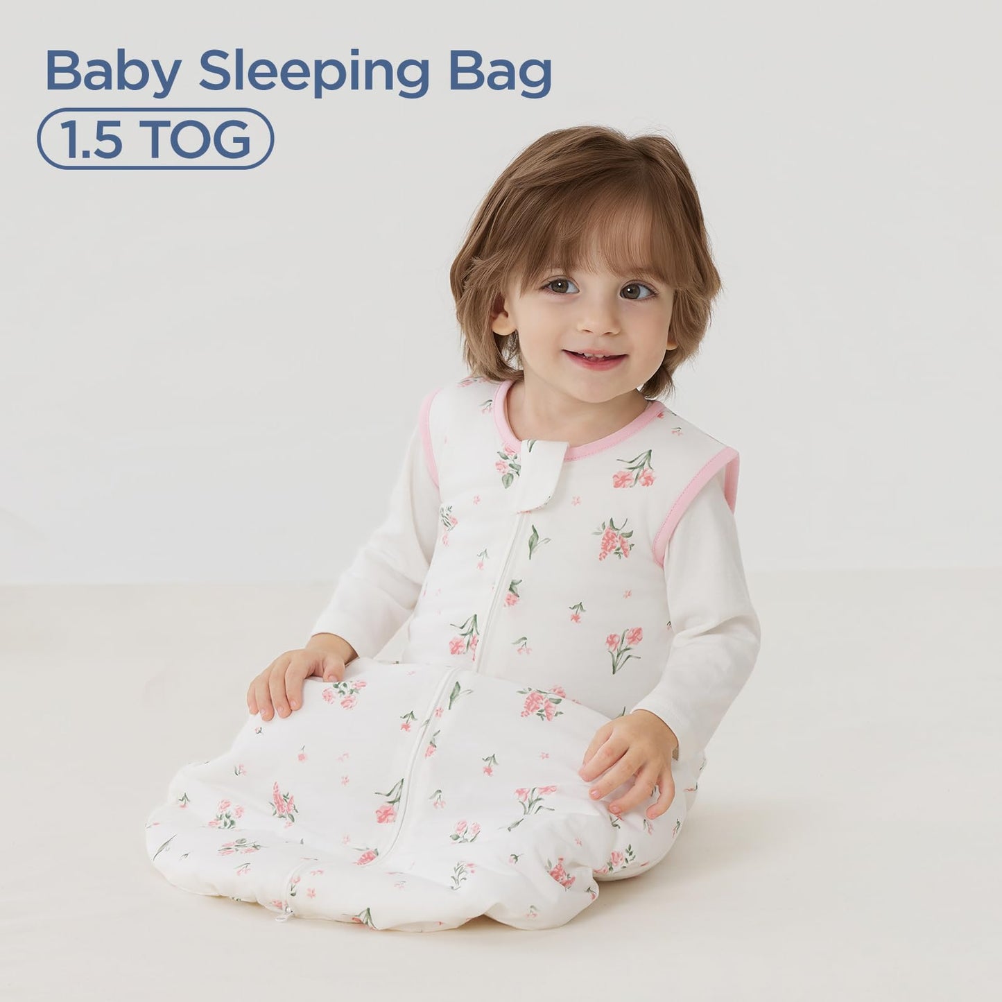 Duomiaomiao 1.5 TOG Saco de dormir para bebé, 100% algodón, 6-18 meses