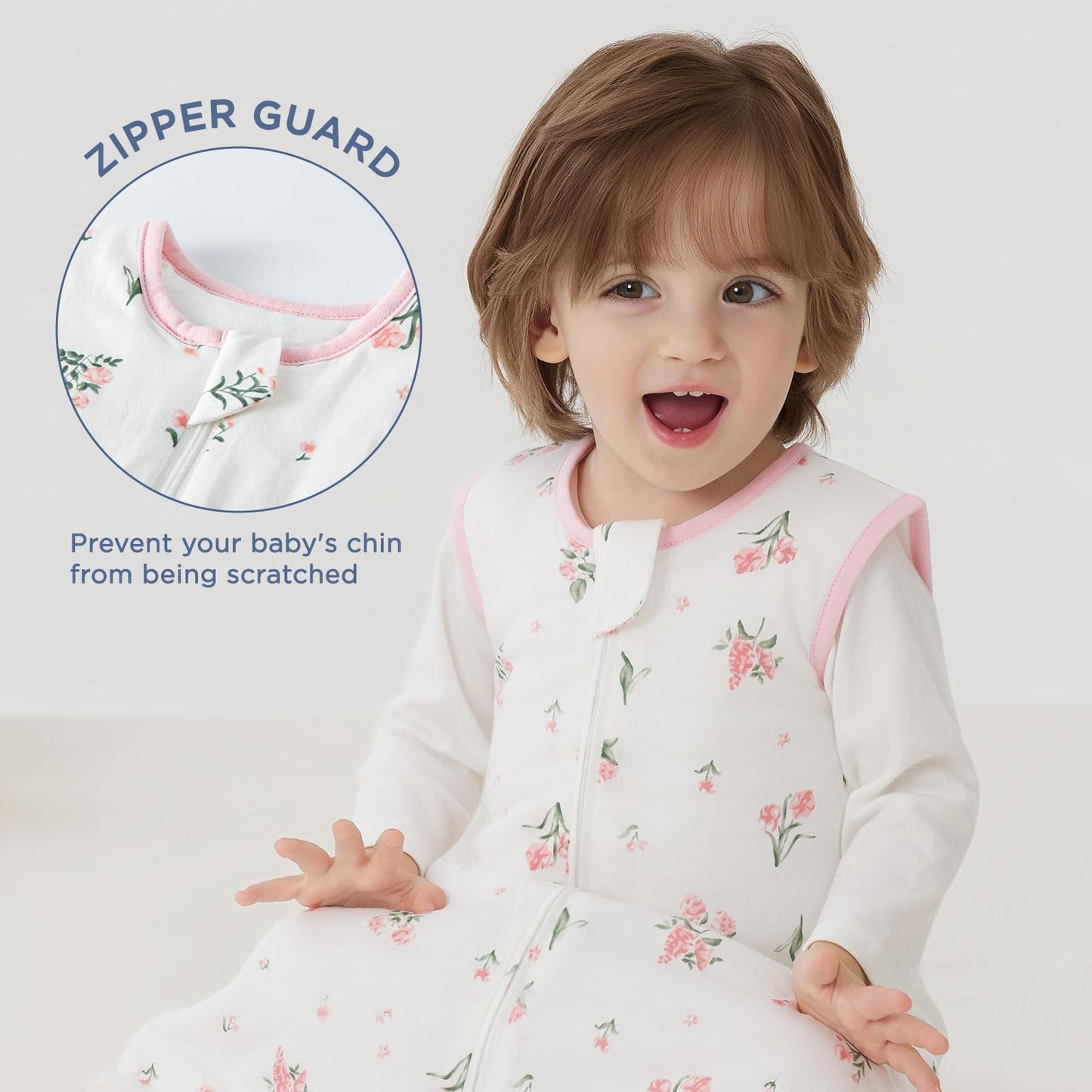 Duomiaomiao 1.5 TOG Saco de dormir para bebé, 100% algodón, 6-18 meses