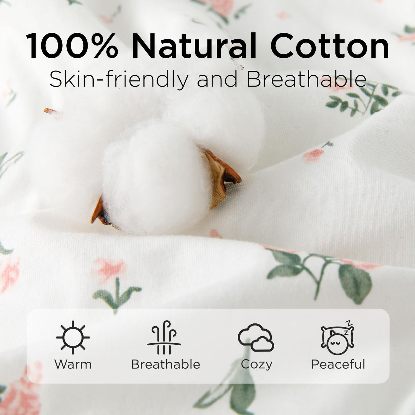 Duomiaomiao 1.5 TOG Saco de dormir para bebé, 100% algodón, 6-18 meses