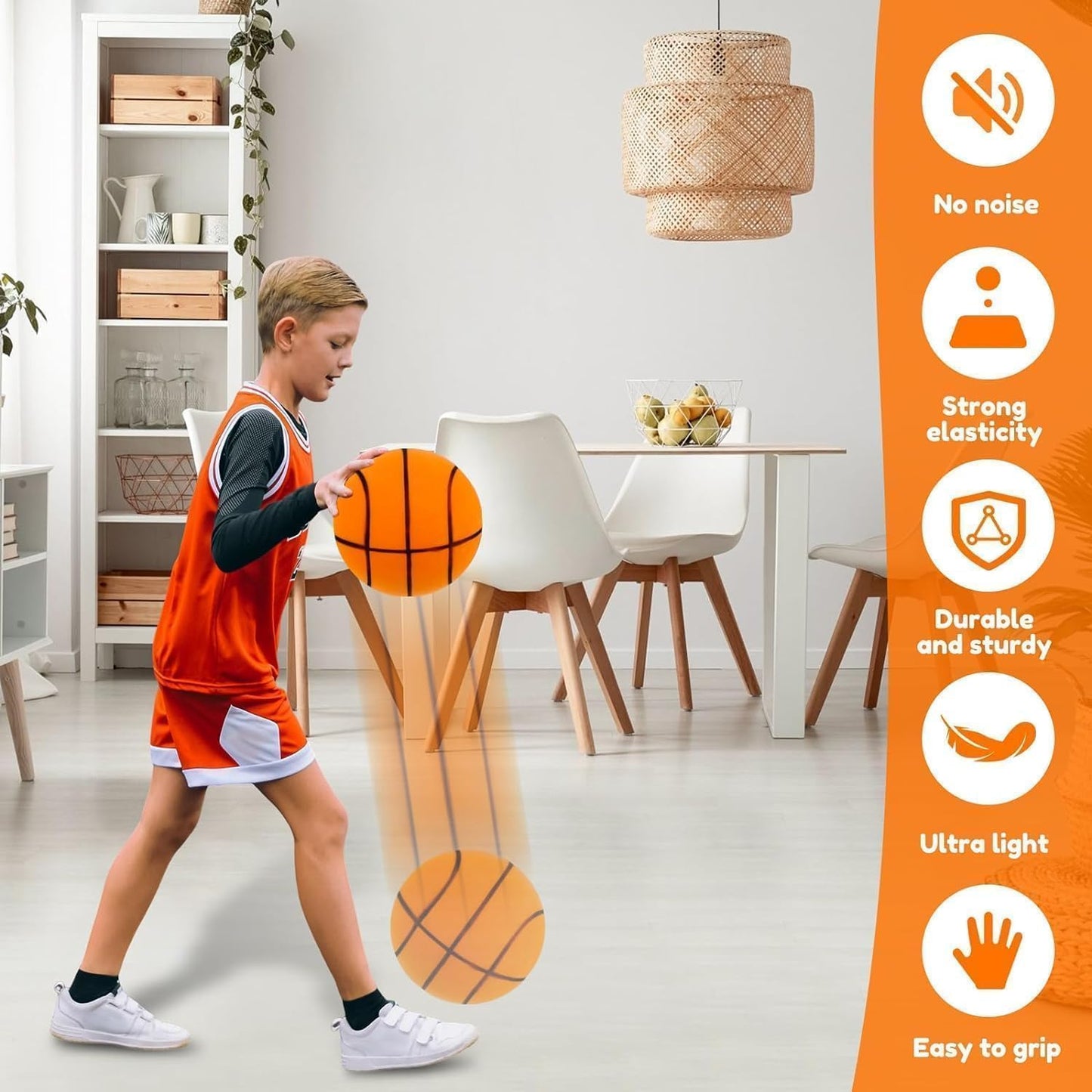 Balón de baloncesto mejorado silencioso para practicar rebotes en interiores