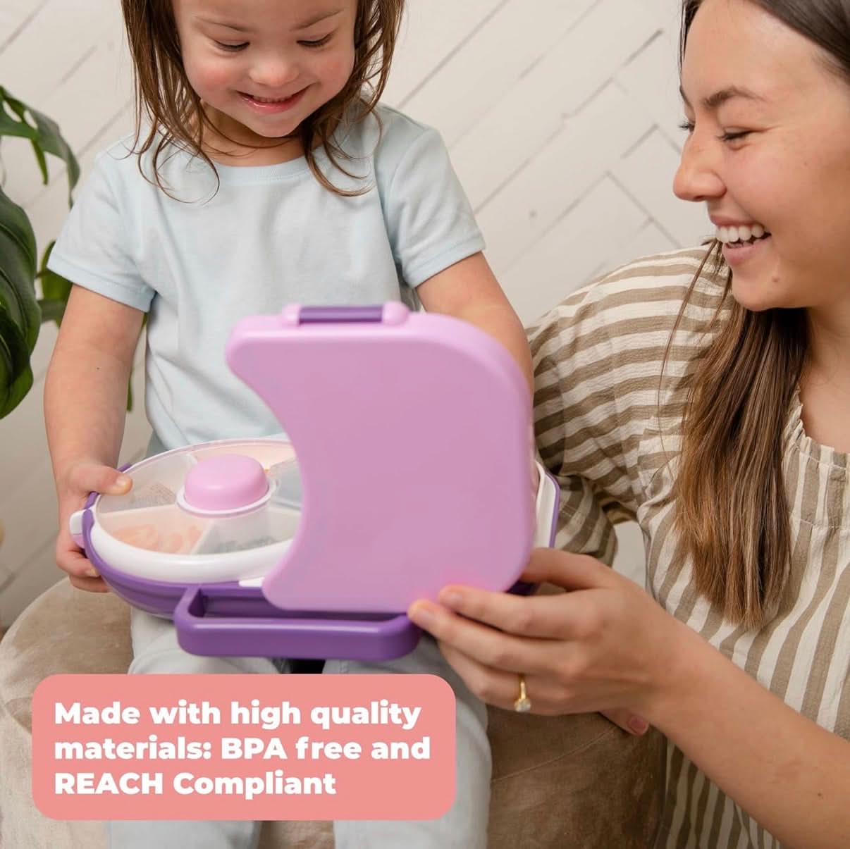 GoBe Lonchera para niños con tapa giratoria pequeña para aperitivos