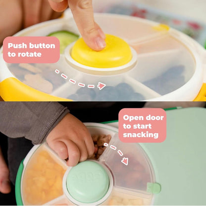 GoBe Lonchera para niños con tapa giratoria pequeña para aperitivos