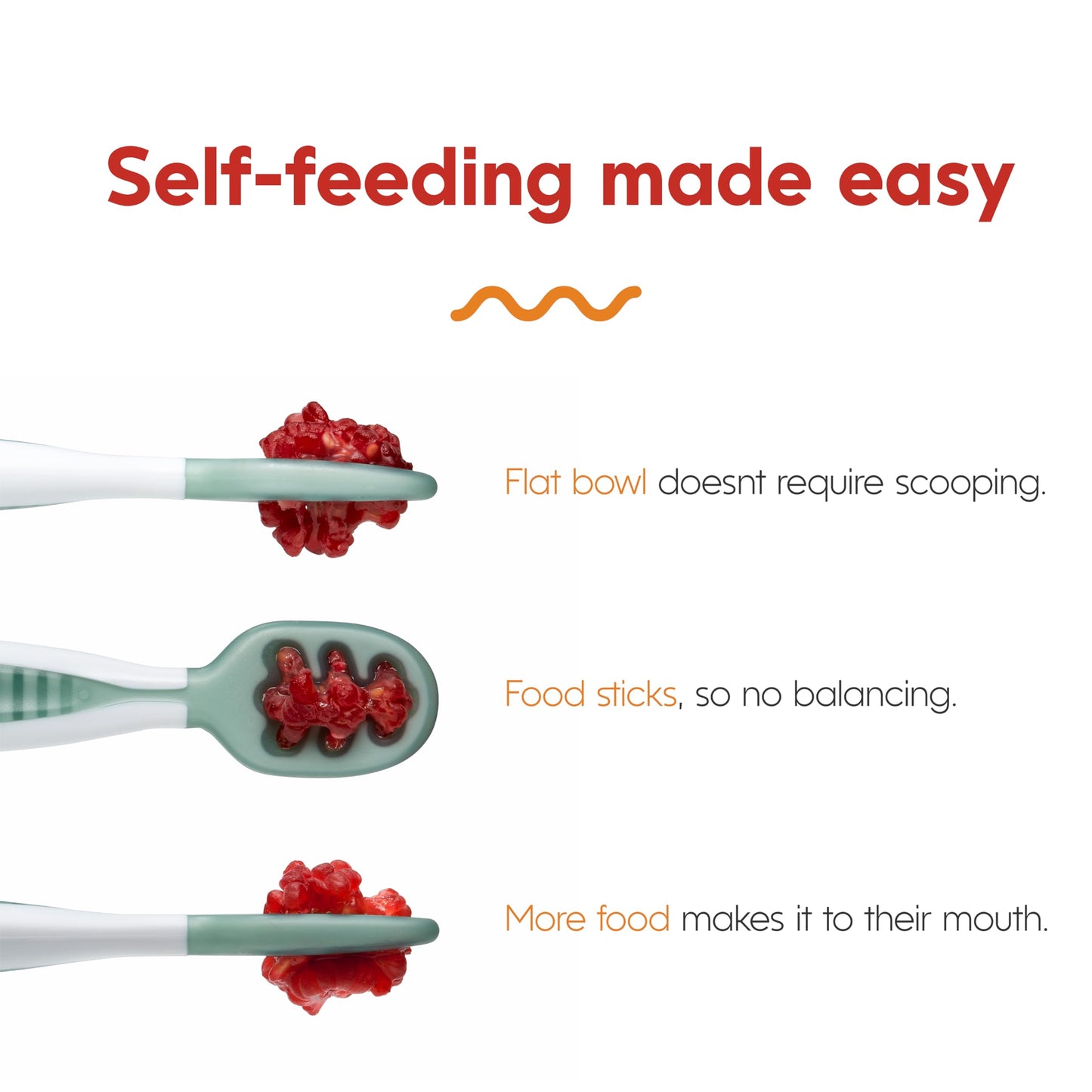 NumNum - Juego de cucharas de entrenamiento para bebés y niños a partir de 6 meses