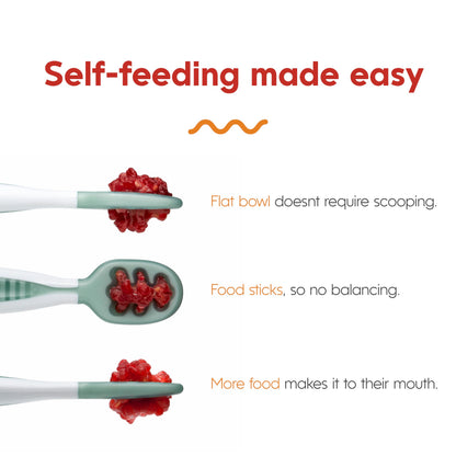 NumNum - Juego de cucharas de entrenamiento para bebés y niños a partir de 6 meses