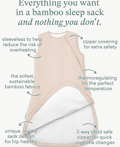 Purcomfy Saco de dormir supersuave 1.0 TOG,  de bambú 15-24 meses