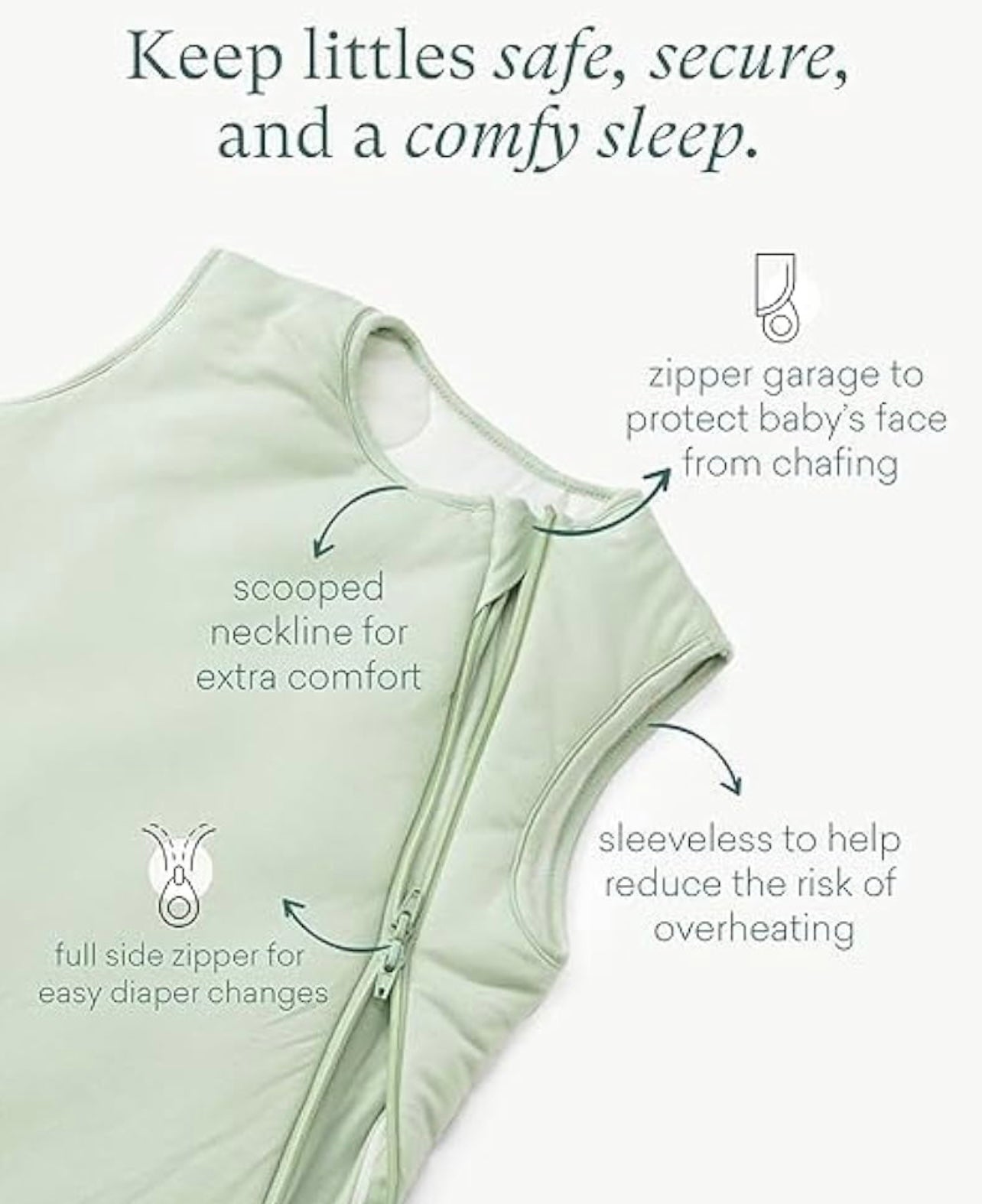 Purcomfy Saco de dormir supersuave 1.0 TOG,  de bambú 15-24 meses