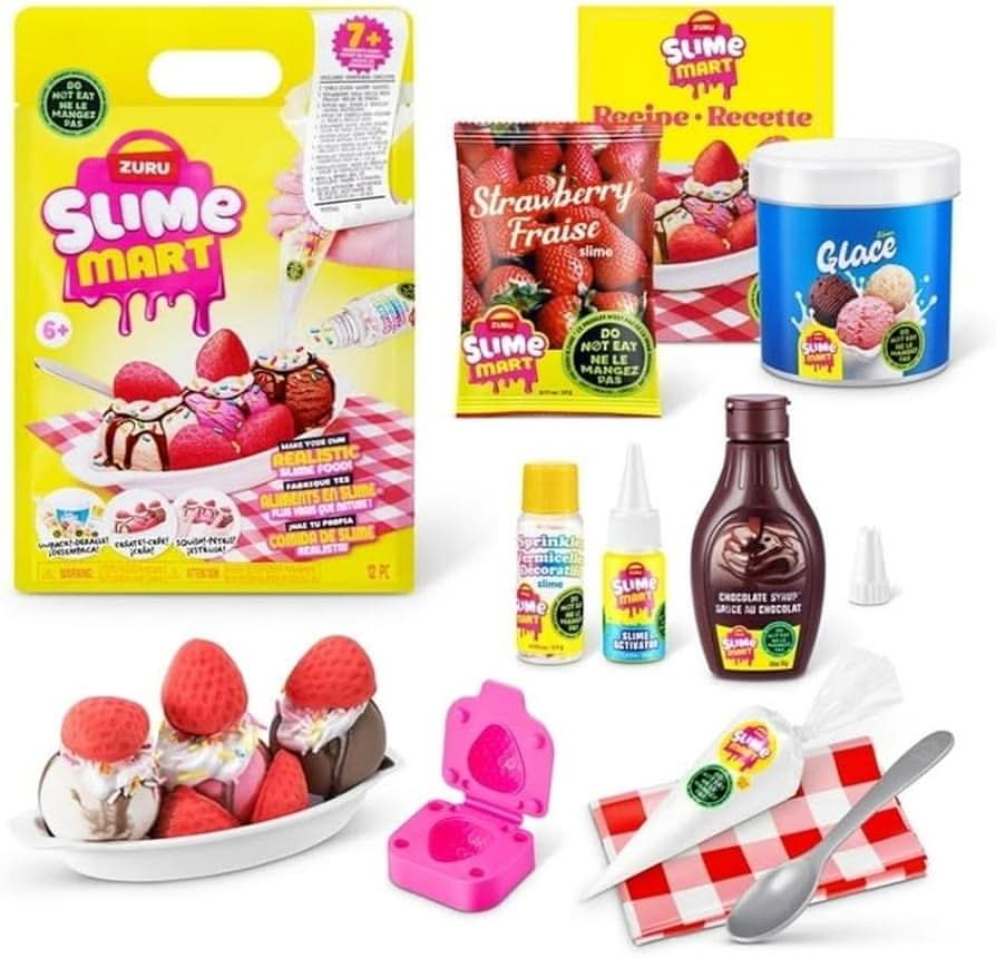 ZURU Slime Mart Kit de Helado Sundae, Haz Tu Propia Comida de Slime Realista