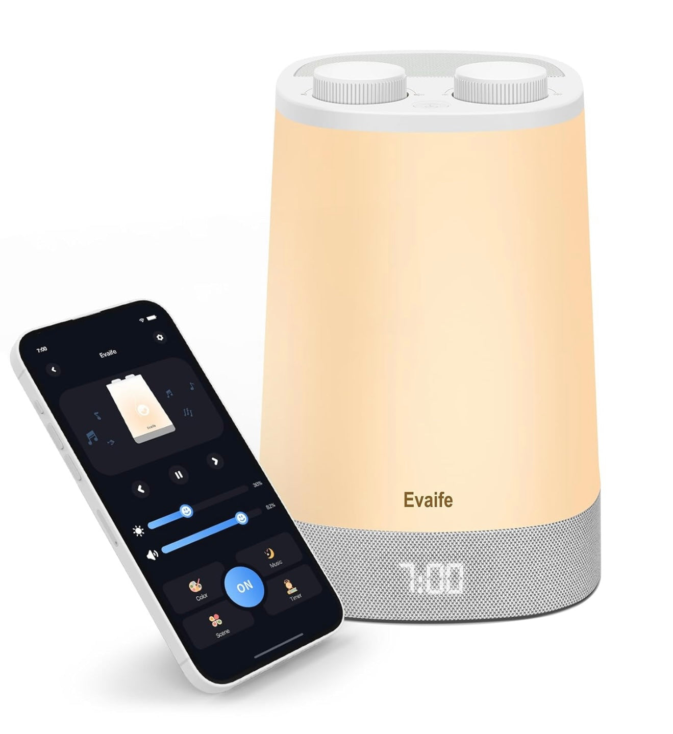 Máquina de sonidos para bebés, luz nocturna para guardería y whitenoise