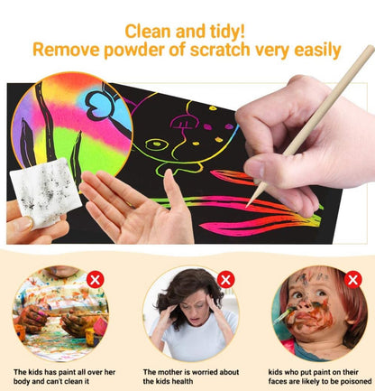 Paquete de 3 cuadernos arcoíris para rascar